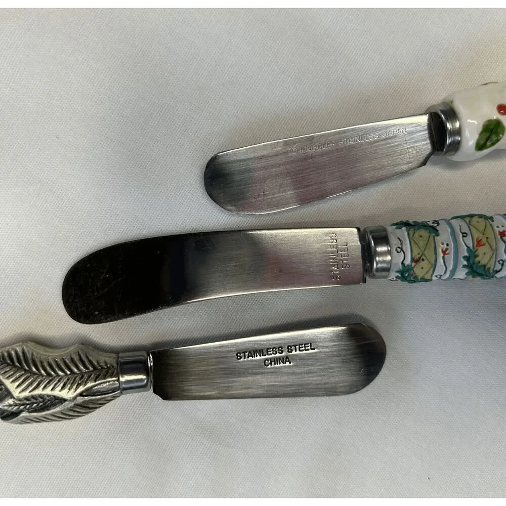 Christmas/Holiday Spreaders Lot, Trees, Other, Ceramic, Stainless Steel